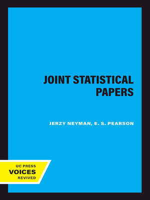 cover image of Joint Statistical Papers